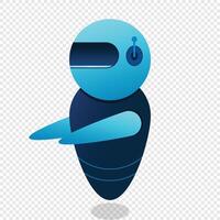 Futuristic robot illustration. Flying robot with lens. Robotic innovation technology. illustration vector