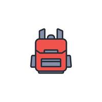 backpack icon. .Editable stroke.linear style sign for use web design,logo.Symbol illustration. vector