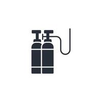 oxygen bottle icon. .Editable stroke.linear style sign for use web design,logo.Symbol illustration. vector