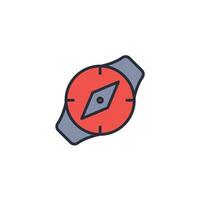 Compass icon. .Editable stroke.linear style sign for use web design,logo.Symbol illustration. vector