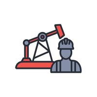 petroleum engineer icon. .Editable stroke.linear style sign for use web design,logo.Symbol illustration. vector