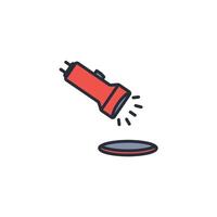 Flashlight icon. .Editable stroke.linear style sign for use web design,logo.Symbol illustration. vector