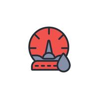 gauge icon. .Editable stroke.linear style sign for use web design,logo.Symbol illustration. vector