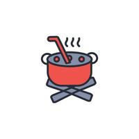Cooking icon. .Editable stroke.linear style sign for use web design,logo.Symbol illustration. vector