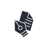 Fountain pen icon. .Editable stroke.linear style sign for use web design,logo.Symbol illustration. vector