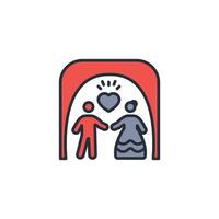 wedding icon. .Editable stroke.linear style sign for use web design,logo.Symbol illustration. vector