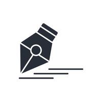 nib icon. .Editable stroke.linear style sign for use web design,logo.Symbol illustration. vector