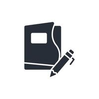 paper and pen icon. .Editable stroke.linear style sign for use web design,logo.Symbol illustration. vector