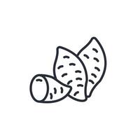 Sweet potato icon. .Editable stroke.linear style sign for use web design,logo.Symbol illustration. vector