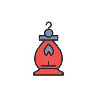 Lantern icon. .Editable stroke.linear style sign for use web design,logo.Symbol illustration. vector