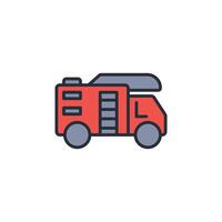 rv icon. .Editable stroke.linear style sign for use web design,logo.Symbol illustration. vector