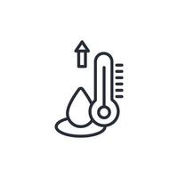 temperature icon. .Editable stroke.linear style sign for use web design,logo.Symbol illustration. vector