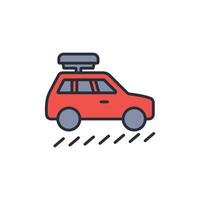 Road trip icon. .Editable stroke.linear style sign for use web design,logo.Symbol illustration. vector