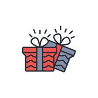 Gift icon. .Editable stroke.linear style sign for use web design,logo.Symbol illustration. vector