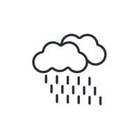 Rain icon. .Editable stroke.linear style sign for use web design,logo.Symbol illustration. vector