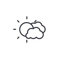 Summer icon. .Editable stroke.linear style sign for use web design,logo.Symbol illustration. vector