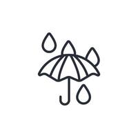rainy icon. .Editable stroke.linear style sign for use web design,logo.Symbol illustration. vector