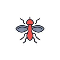 Mosquito icon. .Editable stroke.linear style sign for use web design,logo.Symbol illustration. vector