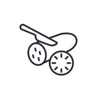 Cucumber icon. .Editable stroke.linear style sign for use web design,logo.Symbol illustration. vector