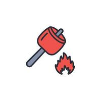 marshmallow icon. .Editable stroke.linear style sign for use web design,logo.Symbol illustration. vector