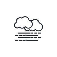 Fog icon. .Editable stroke.linear style sign for use web design,logo.Symbol illustration. vector