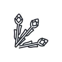 Asparagus icon. .Editable stroke.linear style sign for use web design,logo.Symbol illustration. vector