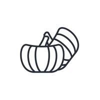 Pumpkin icon. .Editable stroke.linear style sign for use web design,logo.Symbol illustration. vector