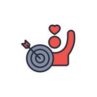 achievable goal icon. .Editable stroke.linear style sign for use web design,logo.Symbol illustration. vector