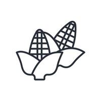 corn icon. .Editable stroke.linear style sign for use web design,logo.Symbol illustration. vector