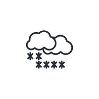 Snow icon. .Editable stroke.linear style sign for use web design,logo.Symbol illustration. vector