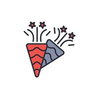 celebrate icon. .Editable stroke.linear style sign for use web design,logo.Symbol illustration. vector