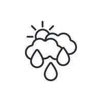 Weather icon. .Editable stroke.linear style sign for use web design,logo.Symbol illustration. vector