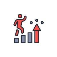 personal growth icon. .Editable stroke.linear style sign for use web design,logo.Symbol illustration. vector