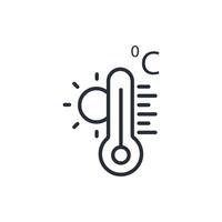 degree celcius icon. .Editable stroke.linear style sign for use web design,logo.Symbol illustration. vector