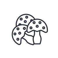 Mushroom icon. .Editable stroke.linear style sign for use web design,logo.Symbol illustration. vector