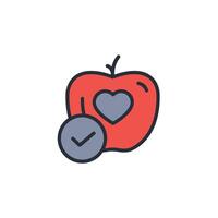 Balance Diet icon. .Editable stroke.linear style sign for use web design,logo.Symbol illustration. vector