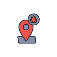 Location icon. .Editable stroke.linear style sign for use web design,logo.Symbol illustration. vector
