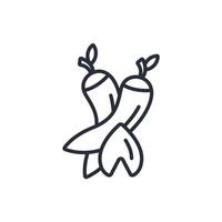 Chili icon. .Editable stroke.linear style sign for use web design,logo.Symbol illustration. vector