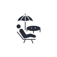 Relax icon. .Editable stroke.linear style sign for use web design,logo.Symbol illustration. vector