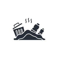 landfill icon. .Editable stroke.linear style sign for use web design,logo.Symbol illustration. vector