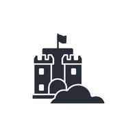 Sand Castle icon. .Editable stroke.linear style sign for use web design,logo.Symbol illustration. vector