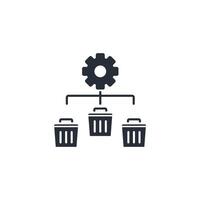 Waste Sorting icon. .Editable stroke.linear style sign for use web design,logo.Symbol illustration. vector