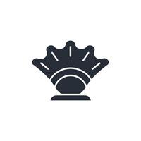 seashell icon. .Editable stroke.linear style sign for use web design,logo.Symbol illustration. vector