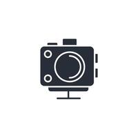 camera icon. .Editable stroke.linear style sign for use web design,logo.Symbol illustration. vector