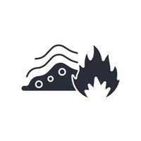 incineration icon. .Editable stroke.linear style sign for use web design,logo.Symbol illustration. vector