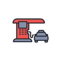 Gas station icon. .Editable stroke.linear style sign for use web design,logo.Symbol illustration. vector