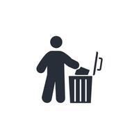 litter icon. .Editable stroke.linear style sign for use web design,logo.Symbol illustration. vector