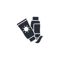 Sunscreen icon. .Editable stroke.linear style sign for use web design,logo.Symbol illustration. vector