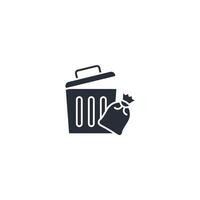 waste icon. .Editable stroke.linear style sign for use web design,logo.Symbol illustration. vector