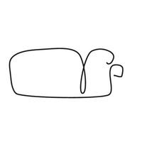 Continuous line drawing Battery icon. Single outline symbol Black outline pictogram on white background vector